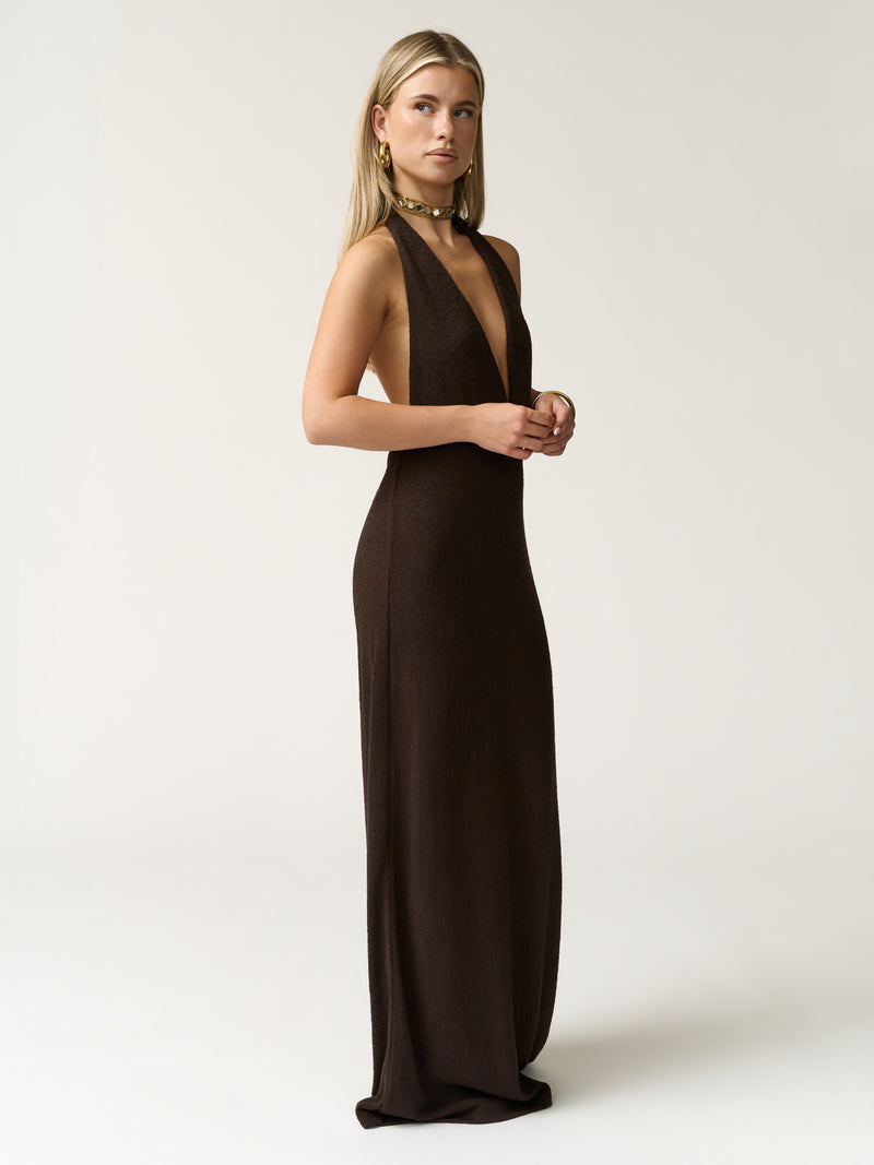 Eve Maxi Dress - Dark Brown
